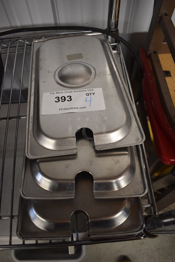 4 Stainless Steel 1/3 Size Drop In Bin Lids. 4 Times Your Bid! - Image 1 of 2