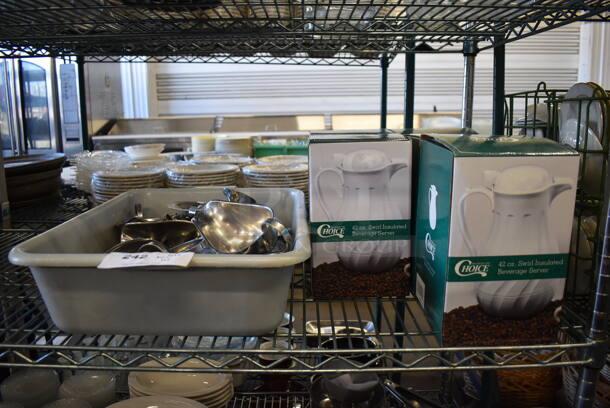ALL ONE MONEY! Tier Lot of Various Items Including Metal Gravy Boats and Choice Beverage Server Urns - Image 3 of 5