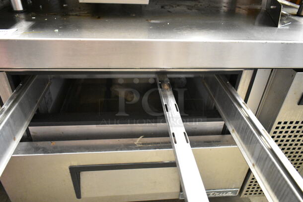 2021 True TRCB-36 Stainless Steel Commercial 2 Drawer Chef Base on Commercial Casters. 115 Volts, 1 Phase. Tested and Working! - Image 4 of 5
