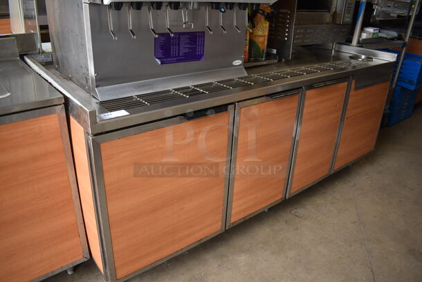 Duke Model SUB-60-84-LM Stainless Steel Commercial Soda Station w/ 4 Wood Pattern Doors. 84x38x36.5 - Image 2 of 7