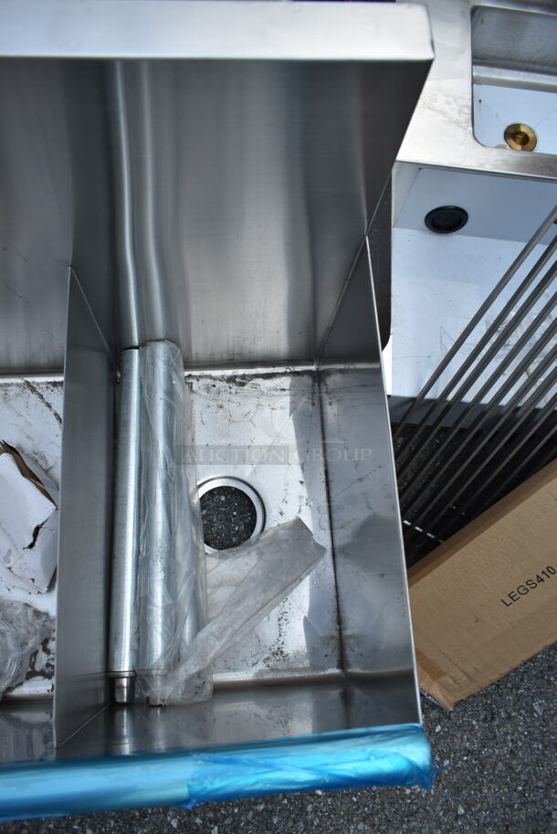 BRAND NEW SCRATCH AND DENT! Stainless Steel Commercial 3 Bay Sink. No Legs.  - Image 3 of 5