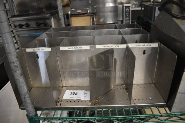 4 Metal Four Compartment Lid Holders. 19x4.5x7. 4 Times Your Bid! - Image 1 of 3