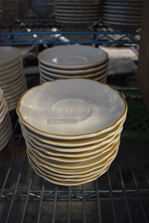 23 White Ceramic Saucers. 6x6x1. 23 Times Your Bid! - Image 1 of 3
