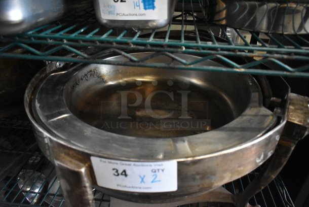 2 Stainless Steel Round Chafing Dish. 2 Times Your Bid! - Image 4 of 5