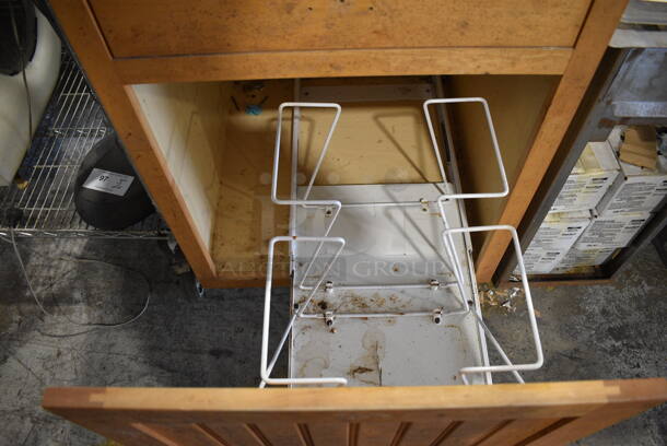 Wood Pattern Cabinet w/ Door and Drawer. 24x24x34.5 - Image 4 of 4