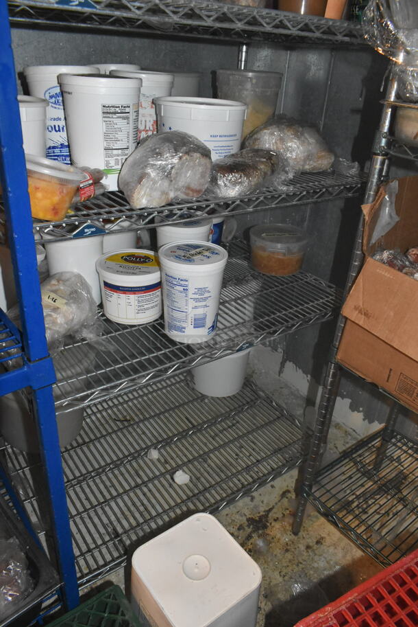 ALL ONE MONEY! Lot of 3 Shelving Units. Does Not Include Contents. BUYER MUST REMOVE: BUYER MUST DISMANTLE. PCI CANNOT DISMANTLE FOR SHIPPING. PLEASE CONSIDER FREIGHT CHARGES. (dish room) - Image 6 of 8