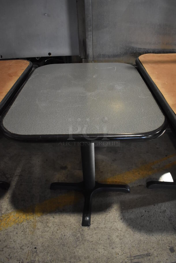 2 Gray Table on Black Metal Table Base. 24x30x30. 2 Times Your Bid! - Image 2 of 5