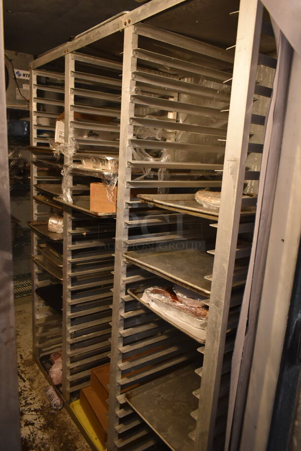 Metal Commercial 3 Section Pan Rack. (dish room) - Image 1 of 7