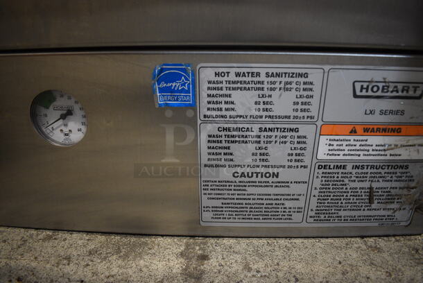 Hobart Model LXIH ENERGY STAR Stainless Steel Commercial Undercounter Hi Temp High Temperature Dishwasher. 120/208-240 Volts, 1 Phase. 24x26x34 - Image 3 of 7