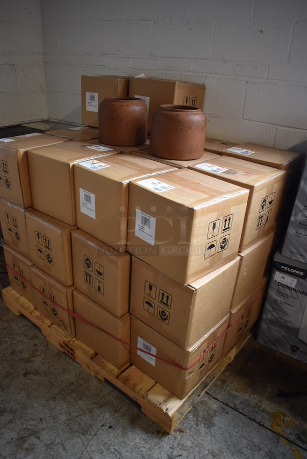 40 Brown Rustic Decorative Vases. 38 BRAND NEW IN BOX! 9.5x9.5x8. 40 Times Your Bid! - Image 3 of 4