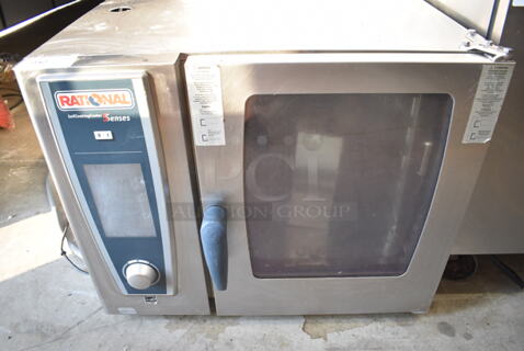 2015 Rational SCC WE 61 Stainless Steel Commercial Electric Powered Self Cooking Center Combi Oven. 208 Volts, 3 Phase. 
