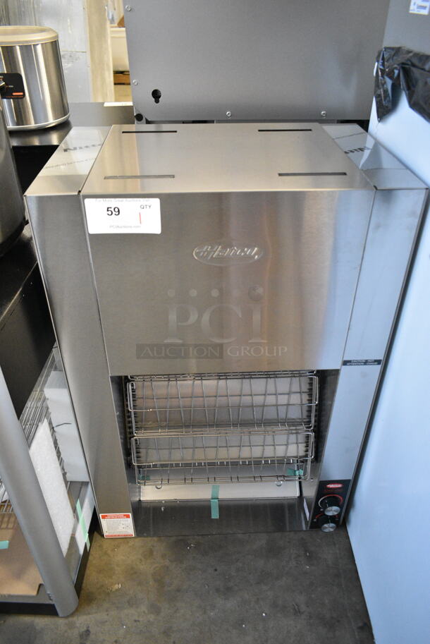 BRAND NEW SCRATCH AND DENT! Hatco TK-100 Stainless Steel Toast King Vertical Conveyor Toaster - 1 1/4" Capacity. 240 Volts, 1 Phase.  - Image 2 of 5