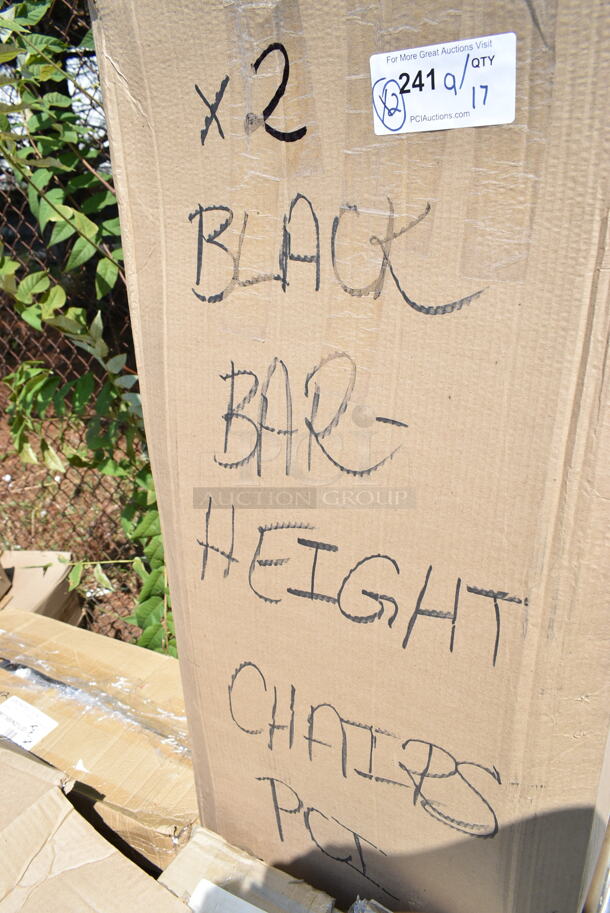 2 BRAND NEW SCRATCH AND DENT! Black Metal Bar Height Ladder Back Chair Frame. 2 Times Your Bid!  - Image 5 of 5