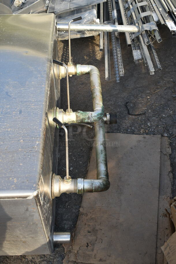 Duke Stainless Steel Commercial 3 Bay Sink w/ Dual Drain Boards. Missing 3 Legs. Bays 16x21x14. Drain Boards 16x22 - Image 7 of 8