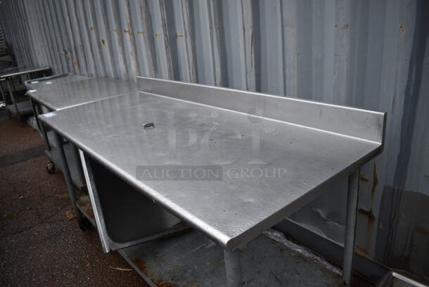 Stainless Steel Table w/ Drawer, Back Splash and Metal Under Shelf. 72x30x39 - Image 2 of 4
