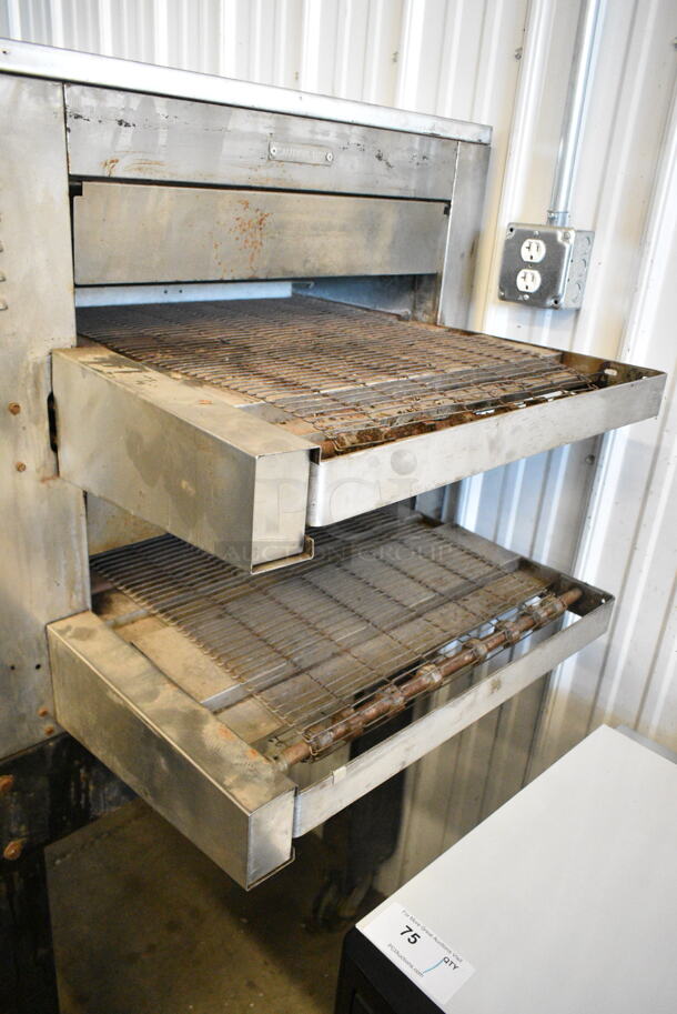 CTX DZ55 Stainless Steel Commercial Electric Powered Double Conveyor Oven on Commercial Casters. 208/230 Volts, 3 Phase. - Image 6 of 9