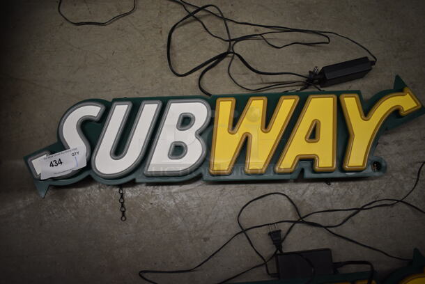 Subway Light Up Sign. 34x2.5x9. Tested and Working! - Image 5 of 5