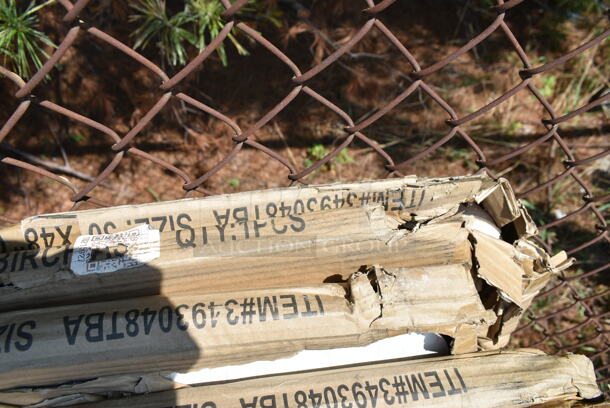 9 BRAND NEW SCRATCH AND DENT! Lancaster Table & Seating 3493048tba 30" x 48" Rectangular Reversible White Birch / Ash Laminated Table Top. See Pictures for Damage. 9 Times Your Bid!  - Image 5 of 11