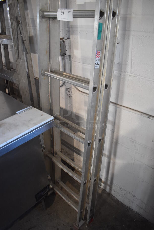 Werner Metal 200 Pound Capacity Straight Ladder. 16x5.5x97 - Image 2 of 5
