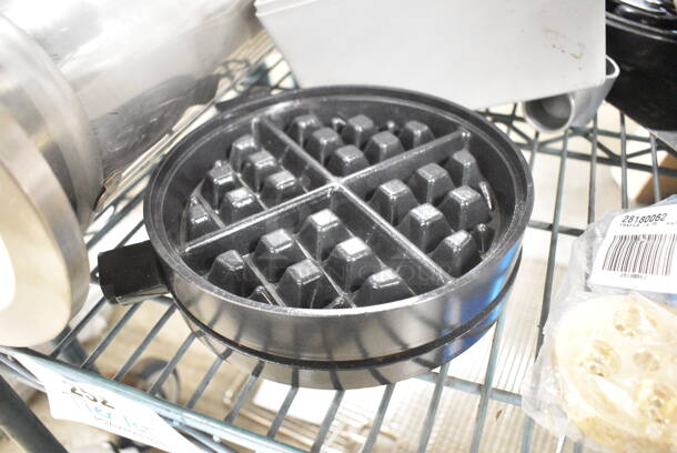 ALL ONE MONEY! Tier Lot of Various Items Including Waffle Machine Plates, Cup Dispenser, Metal Legs and Commercial Casters.  - Image 8 of 11