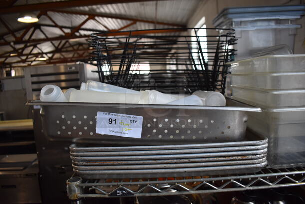 ALL ONE MONEY! Tier Lot of Various Items Including Metal Full Size Baking Pans and Poly Bins! - Image 2 of 4