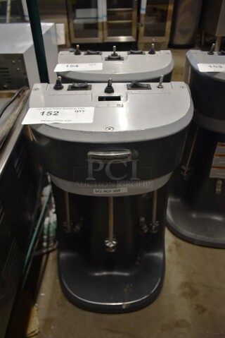 Hamilton Beach HMD400 Metal Commercial Countertop 3 Head Milkshake Mixer. 120 Volts, 1 Phase. Tested and Working Except for Middle Head