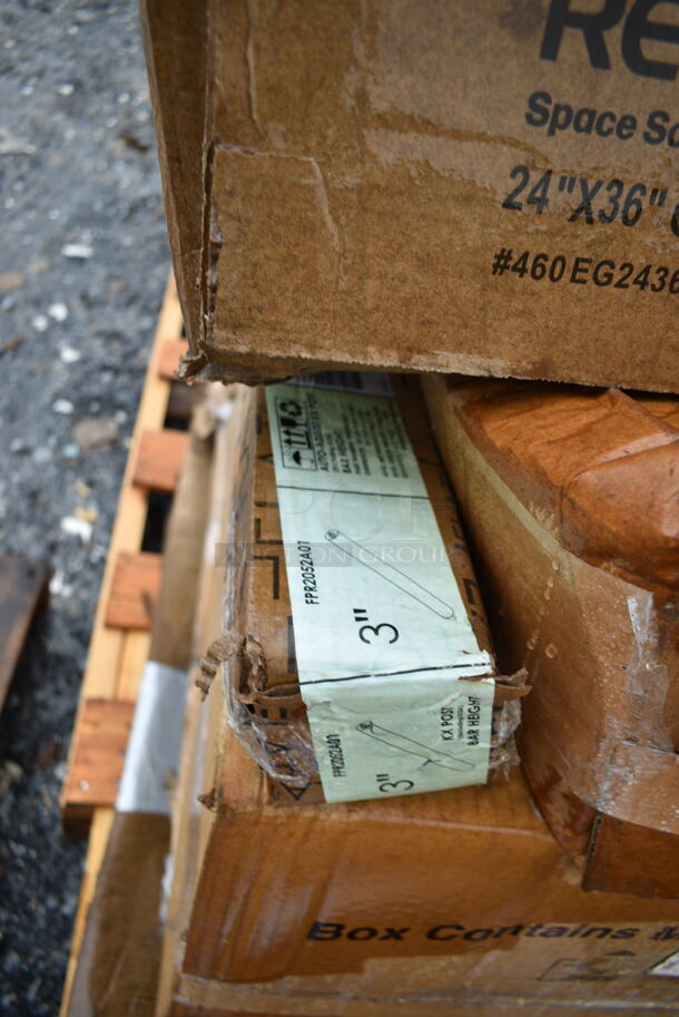10 BRAND NEW SCRATCH AND DENT! Flat KX POST FPR2052A01 Table Leg Column. 10 Times Your Bid! May Be Missing Pieces.  - Image 3 of 6