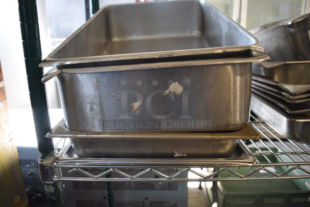 4 Various Stainless Steel Full Size Drop In Bins. 1/1x0.5, 1/1x2, 1/1x4. 4 Times Your Bid! - Image 3 of 3