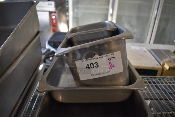 8 Various Stainless Steel Drop In Bins. Including 1/3x6. 8 Times Your Bid! - Image 3 of 4