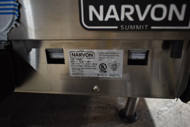 BRAND NEW SCRATCH AND DENT! Narvon NSSM3 Stainless Steel Commercial Countertop Triple 3 Gallon Pourover Granita / Slushy / Frozen Beverage Dispenser. 115 Volts, 1 Phase. Tested and Working! - Image 7 of 7