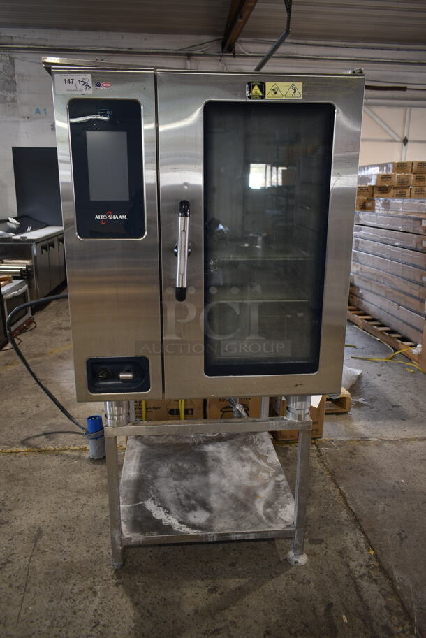 2017 Alto Shaam CTP10-10E Stainless Steel Commercial Electric Powered Combi Convection Oven on Stand. 208-240 Volts, 3 Phase.  - Image 1 of 6
