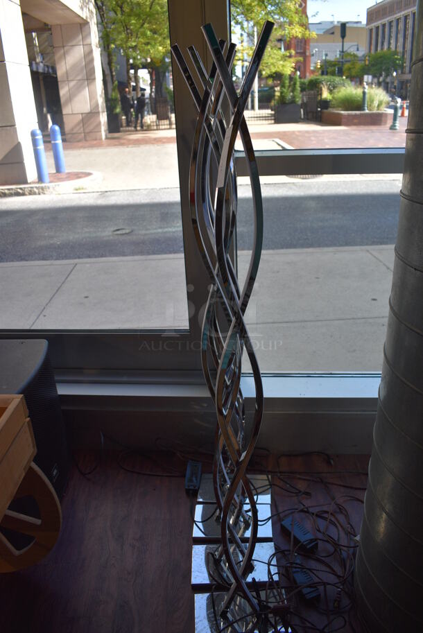 4 Metal Floor Style Decorative Fixtures. 6x11x58. 4 Times Your Bid! (lounge) - Image 4 of 4