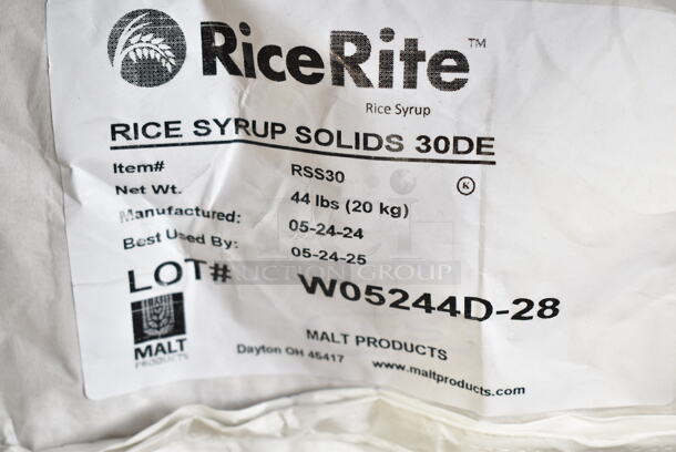 2 BRAND NEW SCRATCH AND DENT! Bags; 103TAPSOLIDS24 Syrup Solids Tapioca and RiceRite RSS30 Rice Syrup Solids. 2 Times Your Bid! - Image 4 of 4