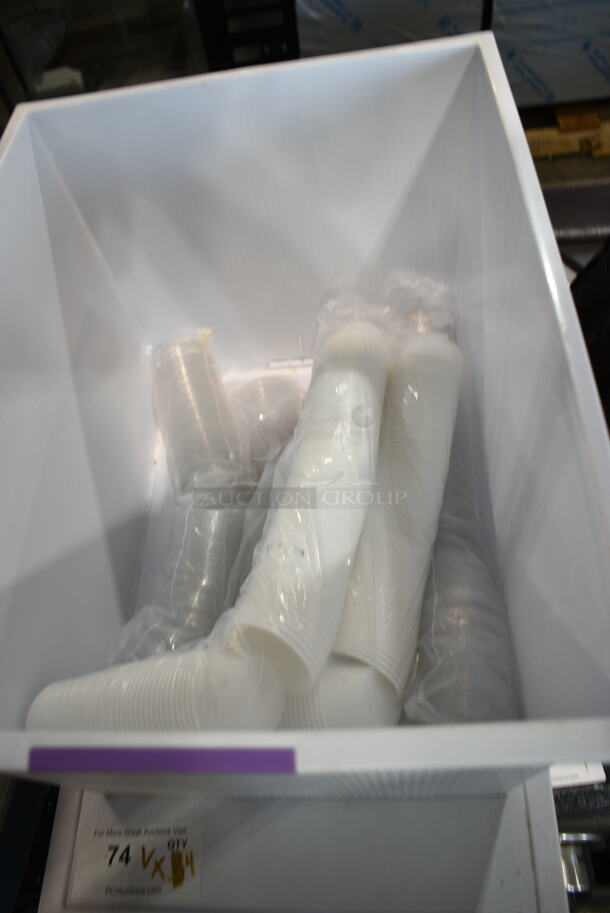 4 Poly Bins w/ Contents Including Ceramic Dishes, Poly Bottles. 4 Times Your Bid!  - Image 2 of 9