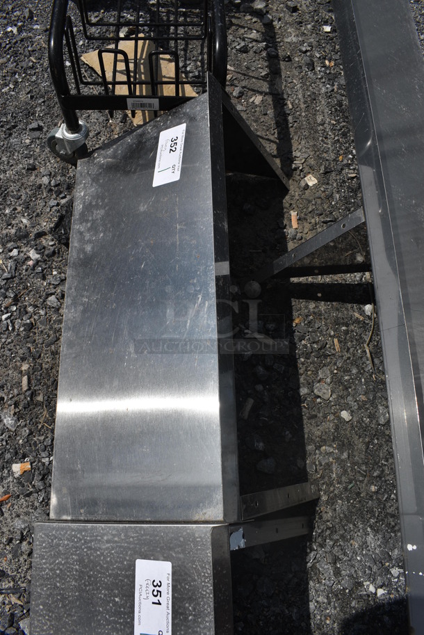 Stainless Steel Shelf w/ Wall Mount Brackets. 24x12x12 - Image 3 of 3
