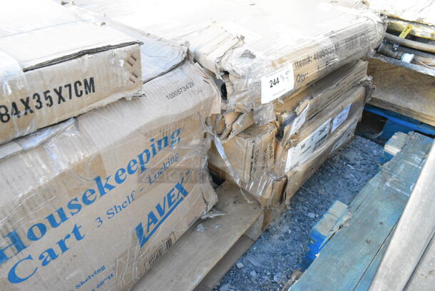 Box of 2 BRAND NEW SCRATCH AND DENT! Regency 460DM1860 18" x 60" Green Epoxy Shelf with Polymer Drop Mat - Image 2 of 3