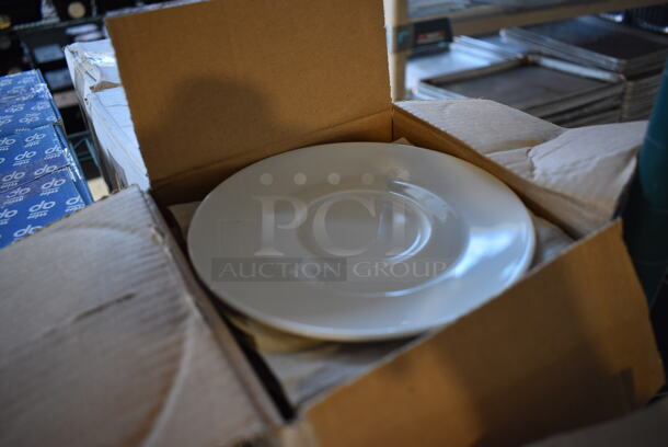 3 Boxes of 12 BRAND NEW Lavazza White Ceramic Saucers. 5.75x5.75x1. 3 Times Your Bid! - Image 2 of 5