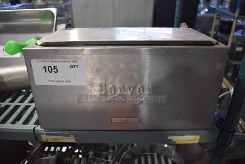Sever DI-2 Stainless Steel Commercial Countertop Ice Cream Dip Warmer. 120 Volts, 1 Phase. 14.5x9x8