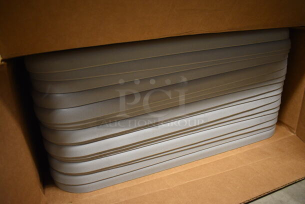 16 BRAND NEW IN BOX! Gray Poly Bus Bin Lids. 21x15.5x1. 16 Times Your Bid! - Image 3 of 3