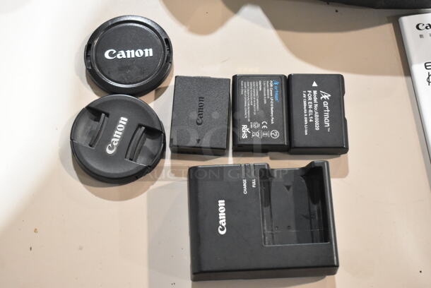 2 Canon Rebel T3 Digital Cameras w/ Lens and Strap. Comes w/ 3 Battery, 1 Charger, 2 Lens Caps. 2 Times Your Bid! - Image 4 of 12