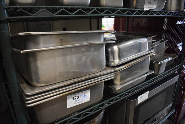 ALL ONE MONEY! Lot of 18 Various Stainless Steel Drop In Bins and 1 Lid. Includes 1/1x2, 1/1x6 - Image 4 of 4