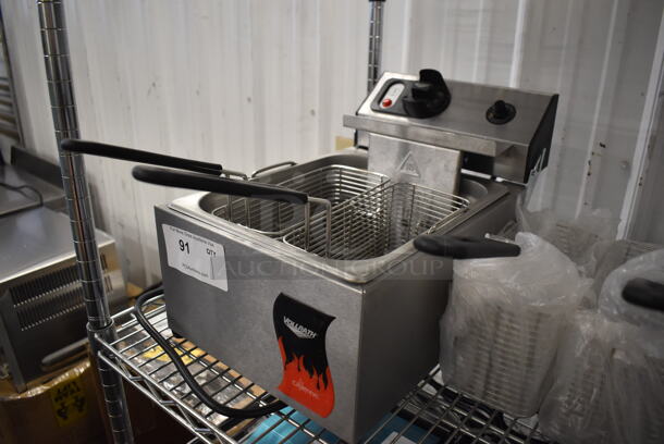 LIKE NEW! Vollrath FFA 8110 Stainless Steel Commercial Countertop Electric Powered Deep Fryer w/ 4 Metal Fry Baskets. 220 Volts, 1 Phase. 11x18x13. Tested and Working! - Image 3 of 8