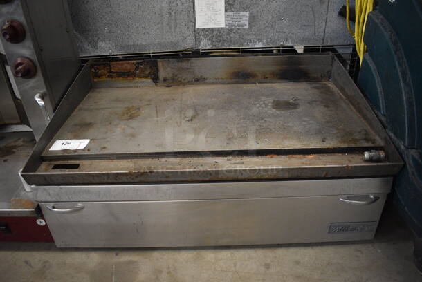Anets Stainless Steel Commercial Countertop Natural Gas Powered Flat Top Griddle. 60,000 BTU. 36x25x15