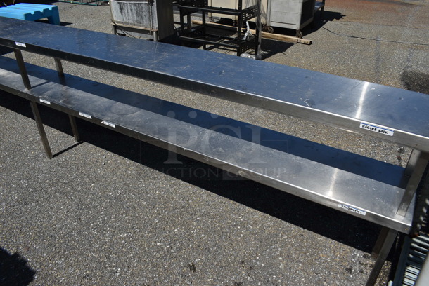 Stainless Steel Commercial 2 Tier Shelf. 177.5x13x30 - Image 2 of 4