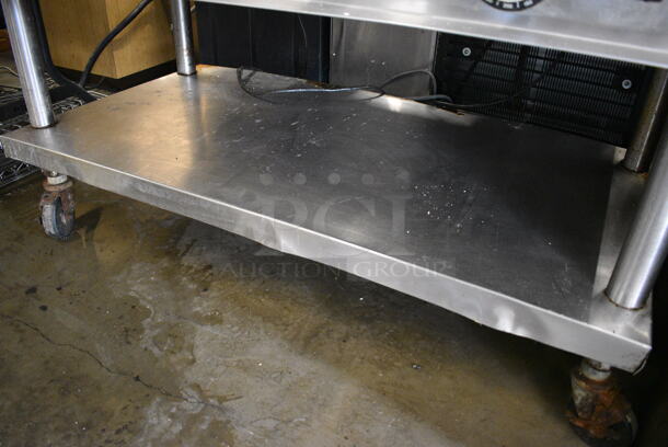 Vulcan Stainless Steel Commercial Gas Powered Flat Top Griddle w/ Thermostatic Controls and Under Shelf on Commercial Casters. 48x31x38 - Image 5 of 8