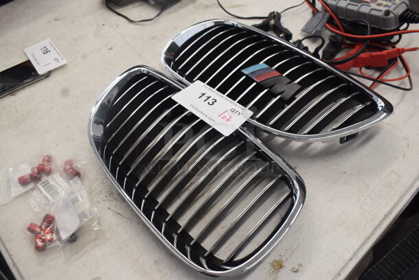 ALL ONE MONEY! 2 Grills for BMW M3 with Badge and Various Tire Stem Accessories - Image 3 of 4
