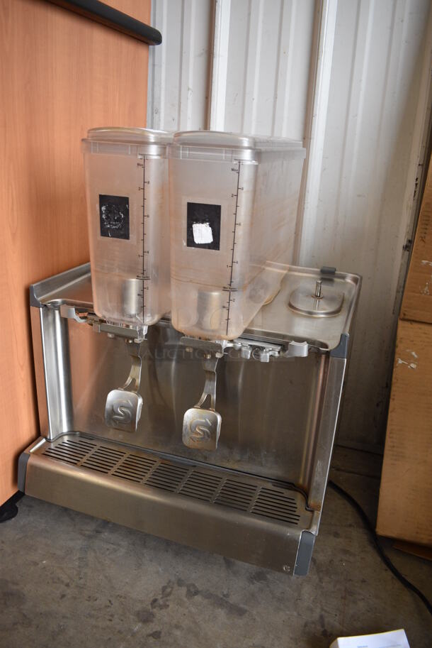 2018 Crathco Model CS-4E/2D/3D-16 Stainless Steel Commercial Countertop 4 Hopper Refrigerated Drink Machine. Missing 2 Hoppers. 120 Volts, 1 Phase. 21x18x28. Tested and Working! - Image 2 of 6