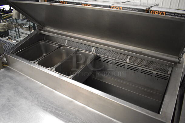 Traulsen Model VPS48S Stainless Steel Commercial Pizza Prep Table on Commercial Casters. 115 Volts, 1 Phase. 48x33x46. Tested and Working! - Image 4 of 7