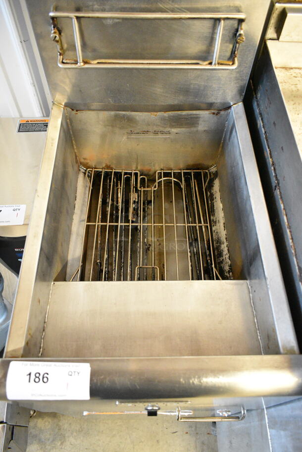 Frymaster SR14ESD Stainless Steel Commercial Floor Style Electric Powered Deep Fat Fryer w/ 2 Metal Fry Baskets.  - Image 3 of 4