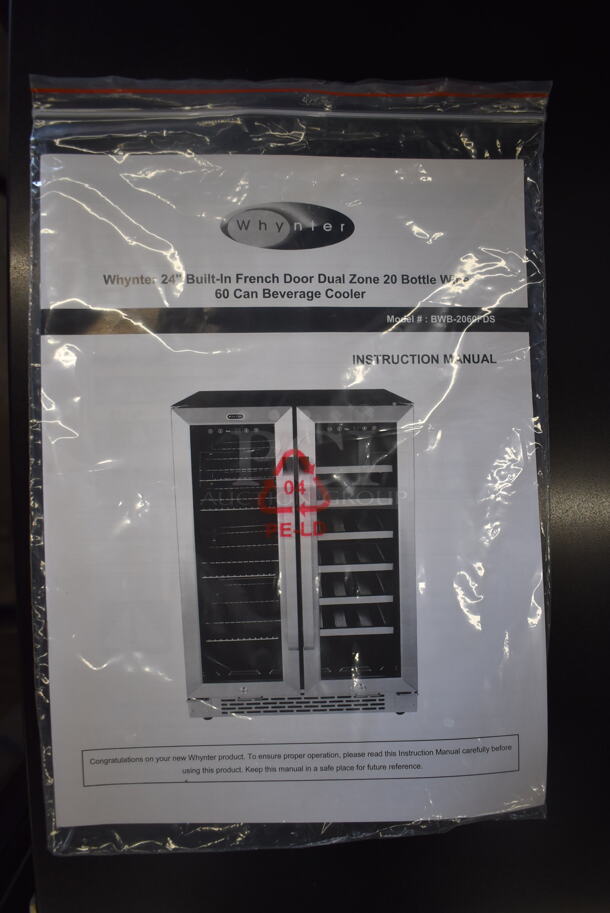BRAND NEW! Whynter BWB-2060FDS Metal 2 Door Dual Zone Wine Chiller and Beverage Cooler Merchandiser. 24x23x34. Tested and Working! - Image 6 of 7
